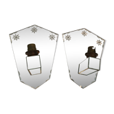 Pair of art deco sconces in venetian style mirror