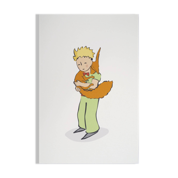 Antoine de Saint-Exupéry: The Little Prince cuddles the Fox - Lithograph
