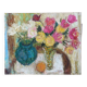 Painting on canvas, bouquet of roses, Georges Rocher