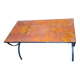 Table basse en fer forgé et céramique orange
