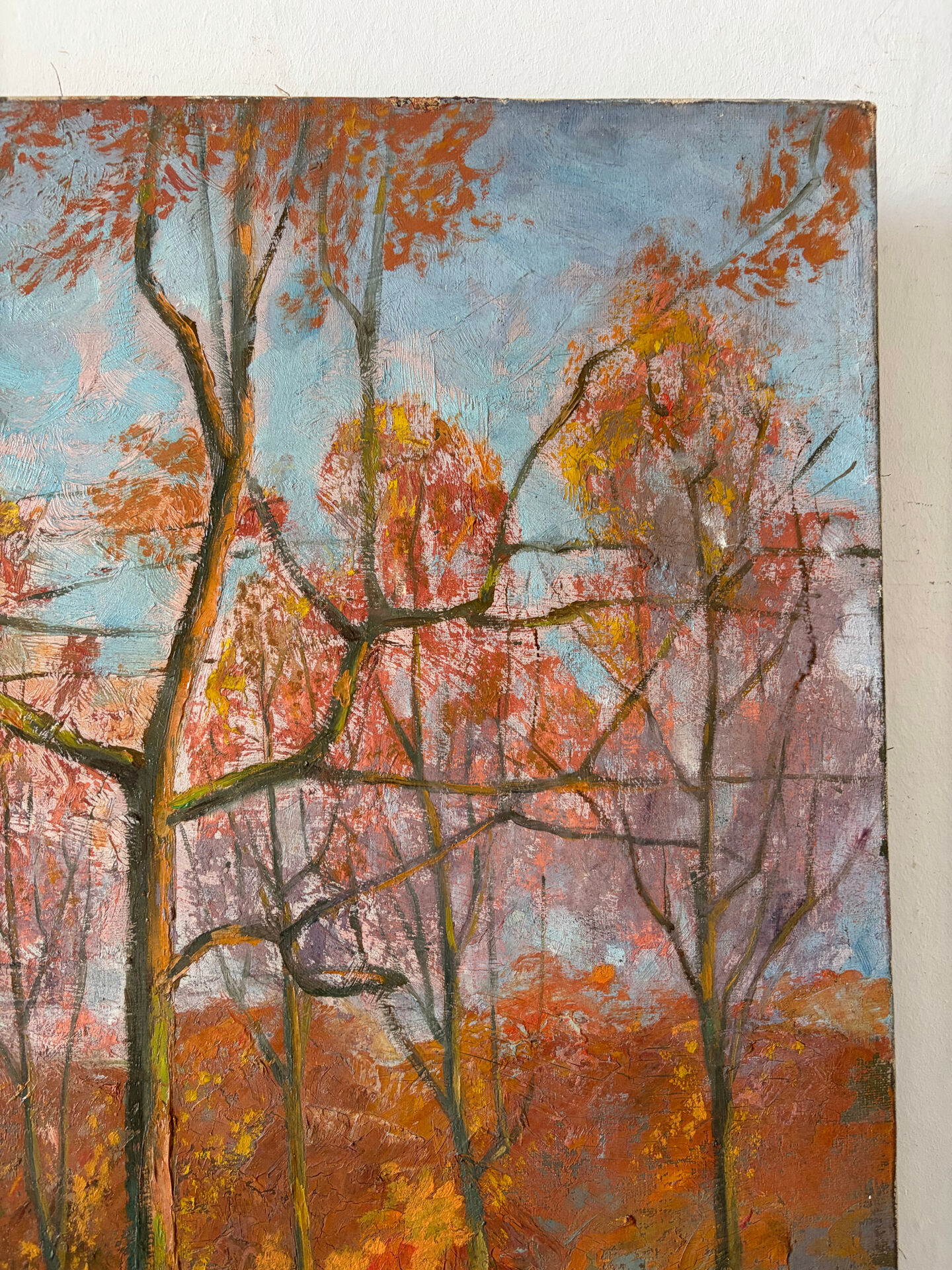 The Luxembourg Garden in Paris, oil on canvas signed.