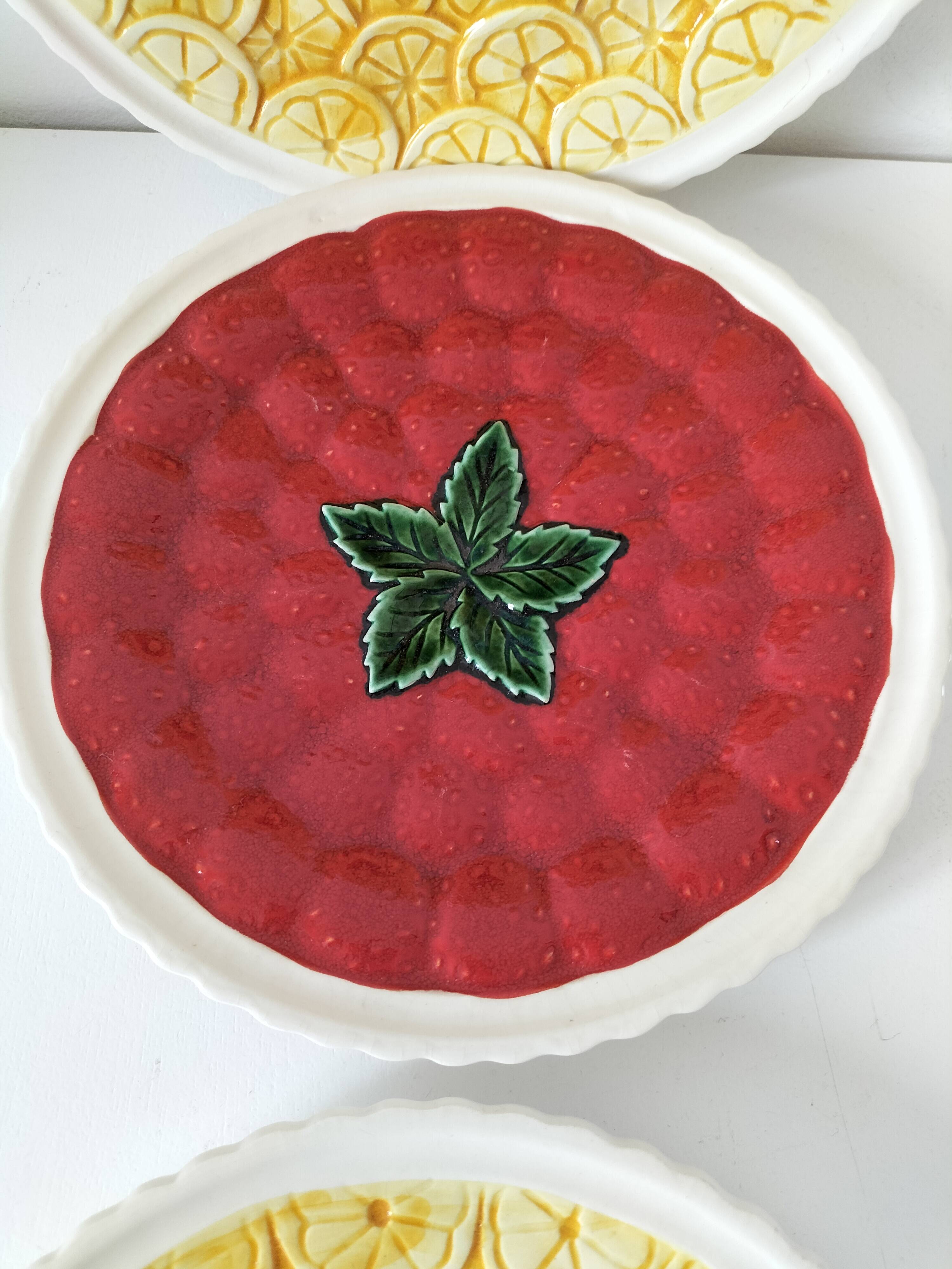 Trio of fruit slushie plates