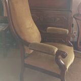 Ochre Voltaire armchair