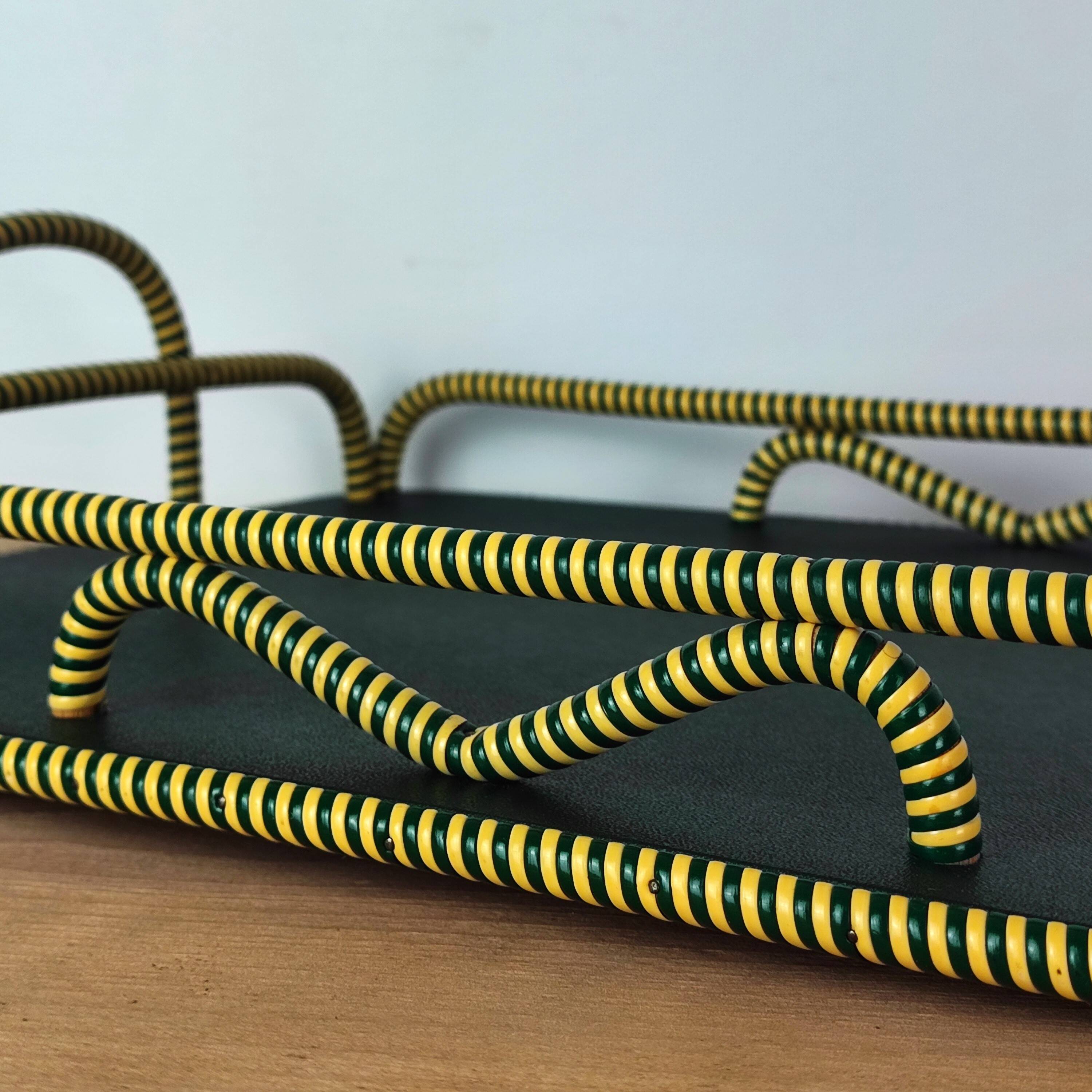 Scoubidou tray from the 60s