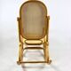 Rocking Chair Vintage en Bois Naturel, rapia naturel
