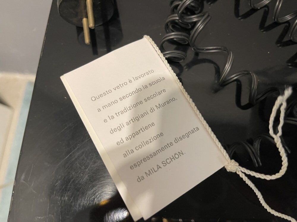 Murano Glass Table Lamps by Mila Schon, 1980s, Set of 2