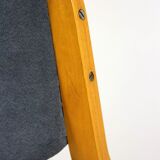 Chaises tchèques en contreplaqué plié de Holesov, années 1970, ensemble de 4