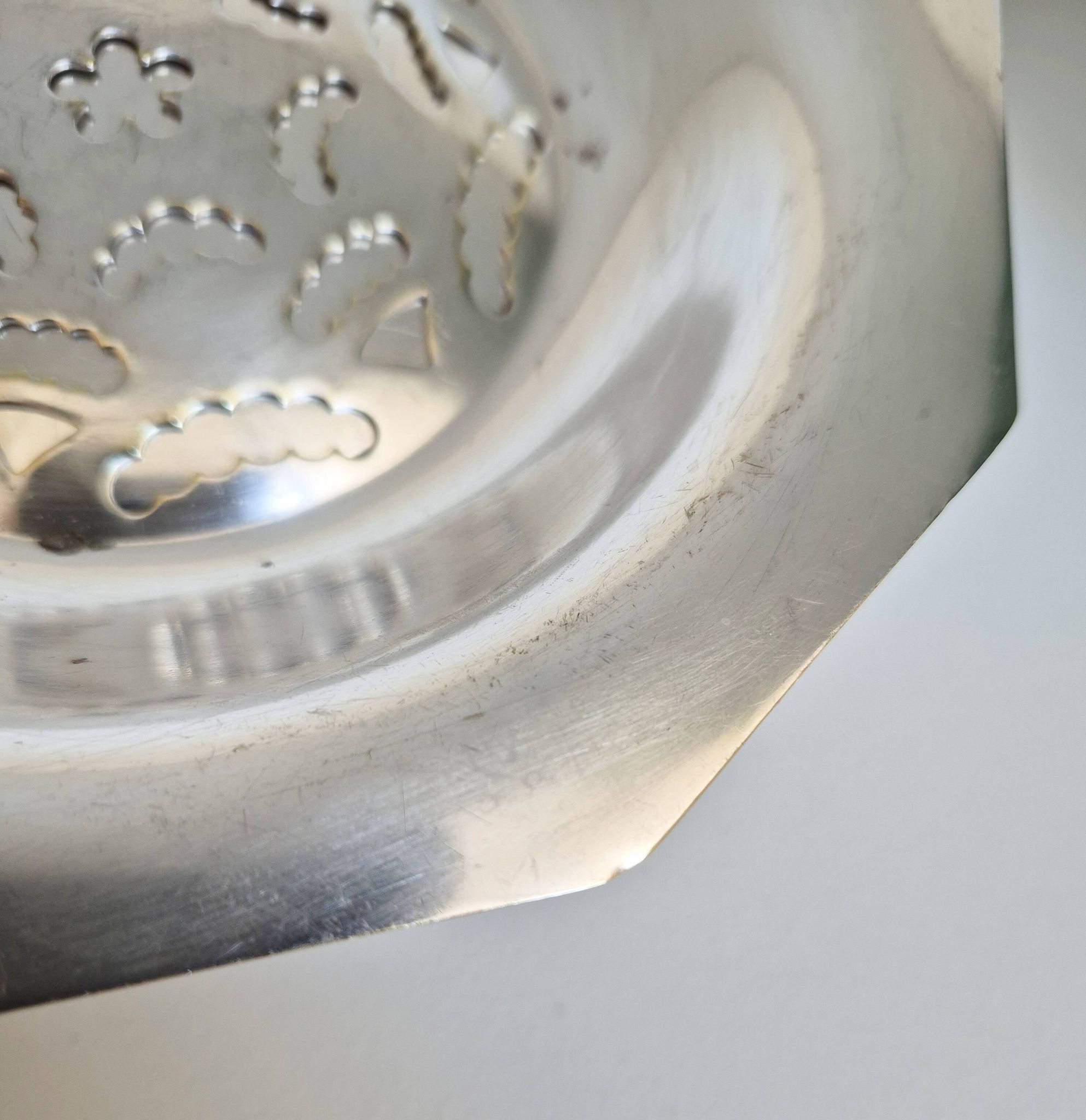 Beurrier ancien  Coquillor-Glace  en métal argenté