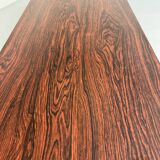 Antique and XXL Italian design coffee table from the 70s, rosewood veneer