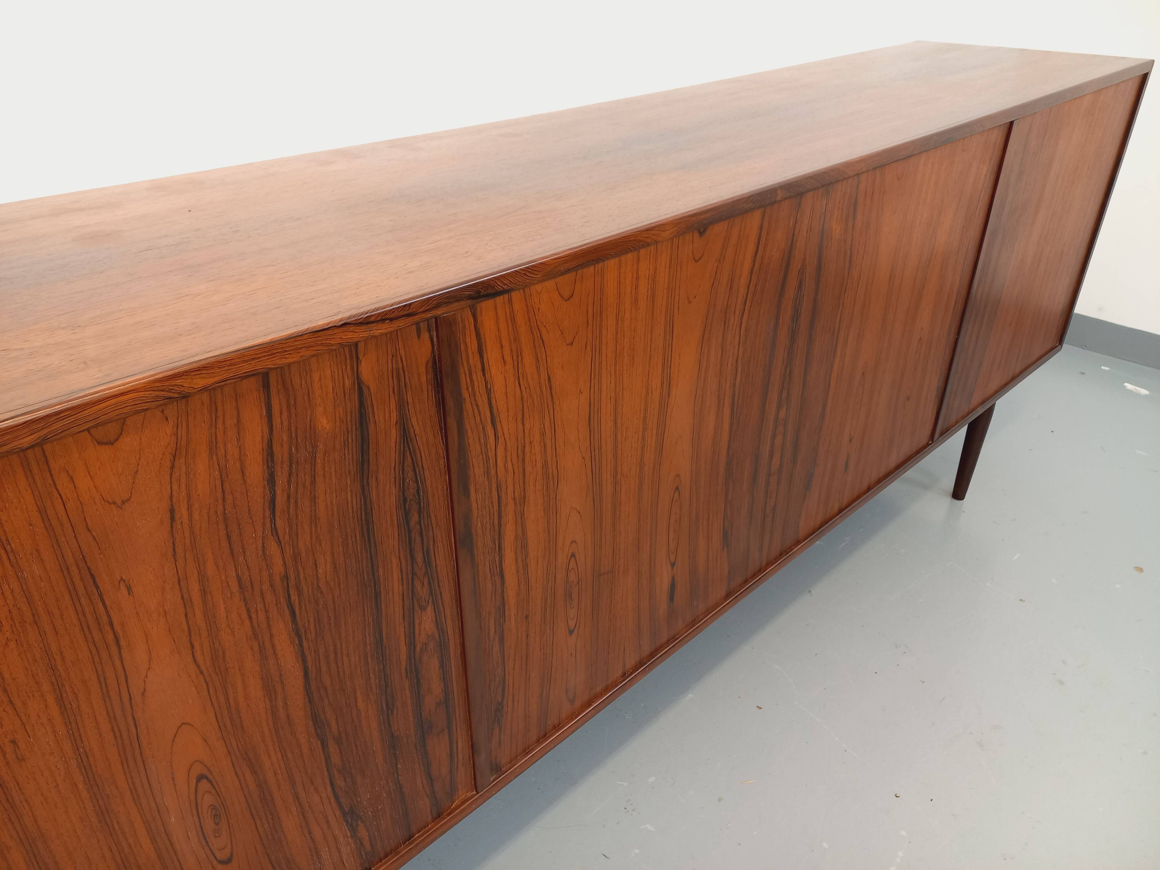 Vintage Scandinavian enfilade by Danish designer Arne Vodder in rosewood.