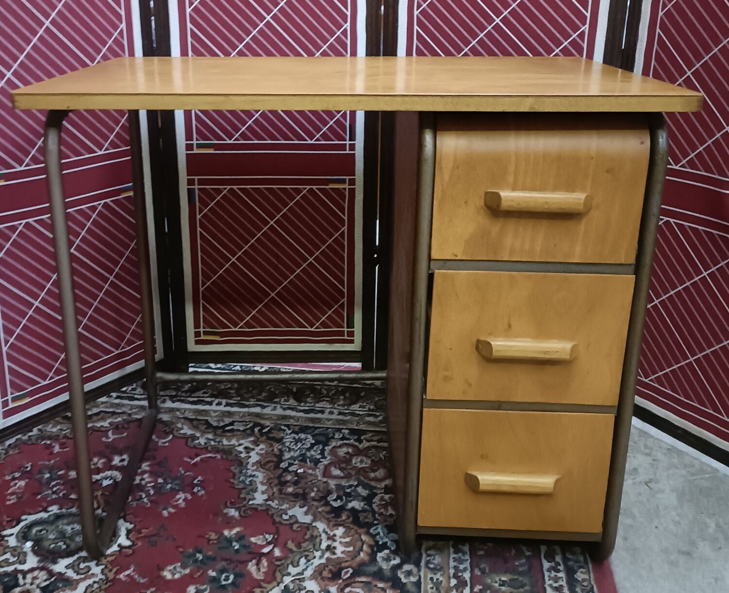 Vintage wooden desk, 50s