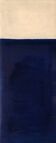 Abstract blue and white oil painting.