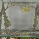 Table art nouveau. Fer forgé, verre.