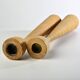 Pair of teak candle holders