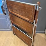 Dessert 3 folding trays wood and metal