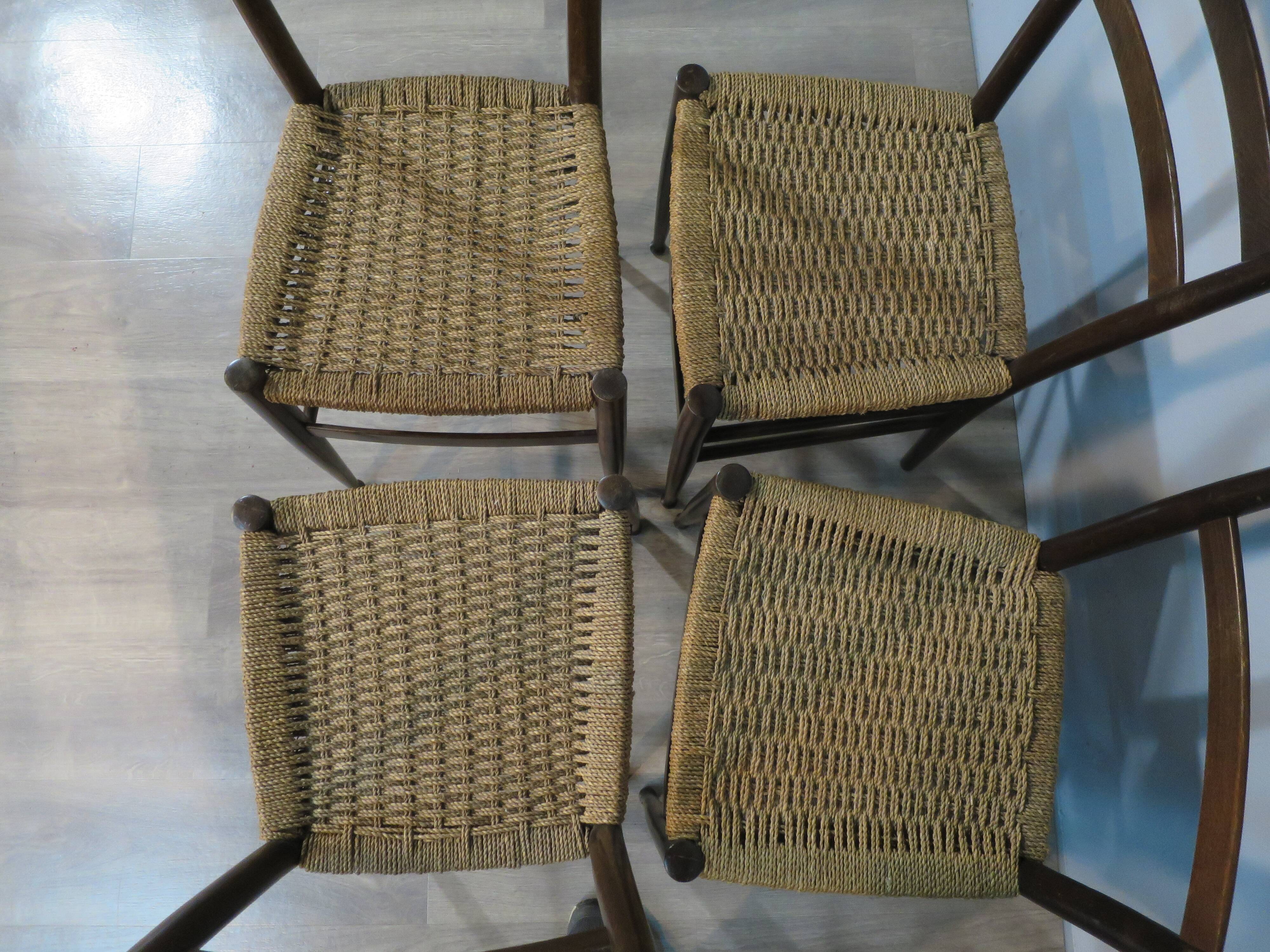Suite of 4 vintage chairs