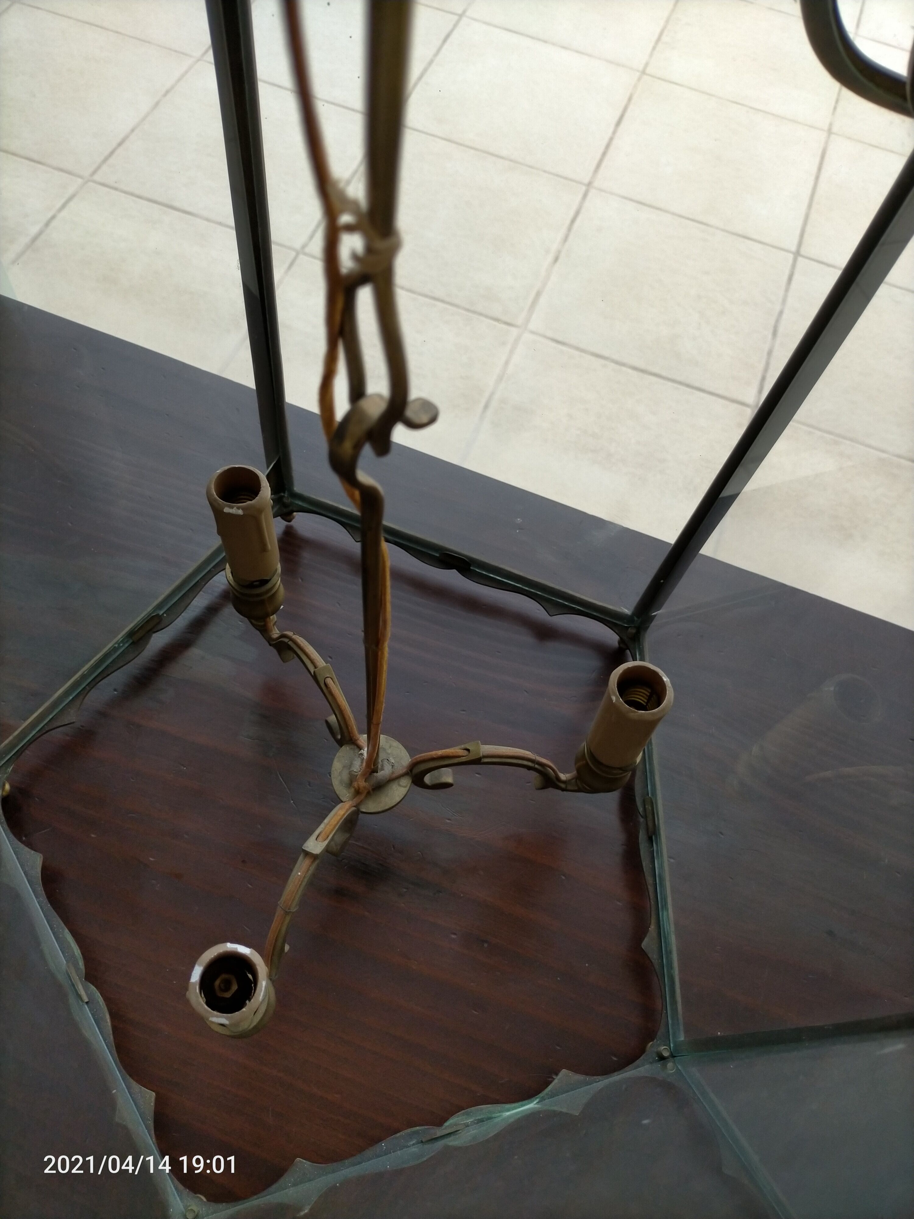 Antique lantern chandelier