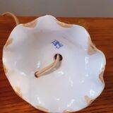 Art deco lamp earthenware malicorne golden 30s in the shape of hand candlestick