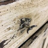 Old patinated painted wooden sideboard