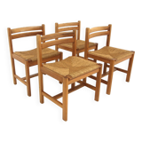 Set of 4 Scandinavian "Asserbro" chairs, Børge Mogensen, Sweden, 1960