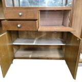 vintage XL art déco grande armoire en bois / bar / vitrine