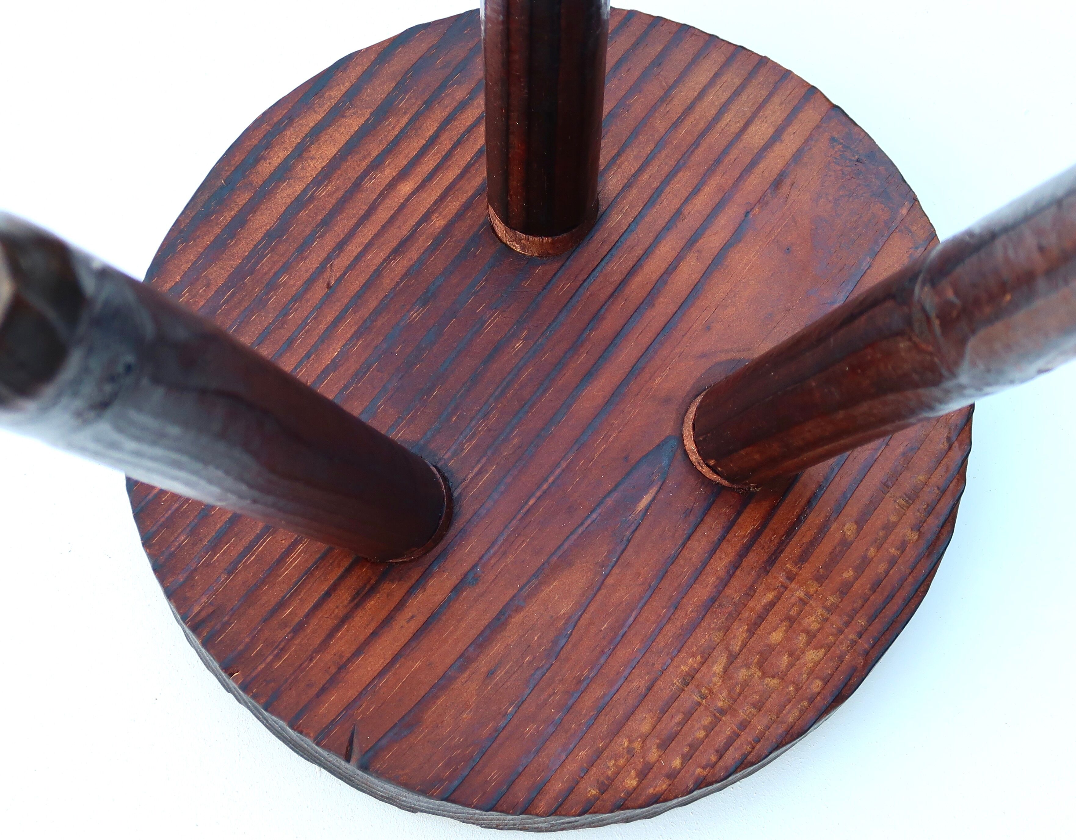 Wooden tripod stool, 1950s