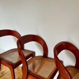 Set of 4 Baumann caned gondola chairs