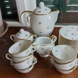 Foëcy porcelain coffee set - SFP - White and gold