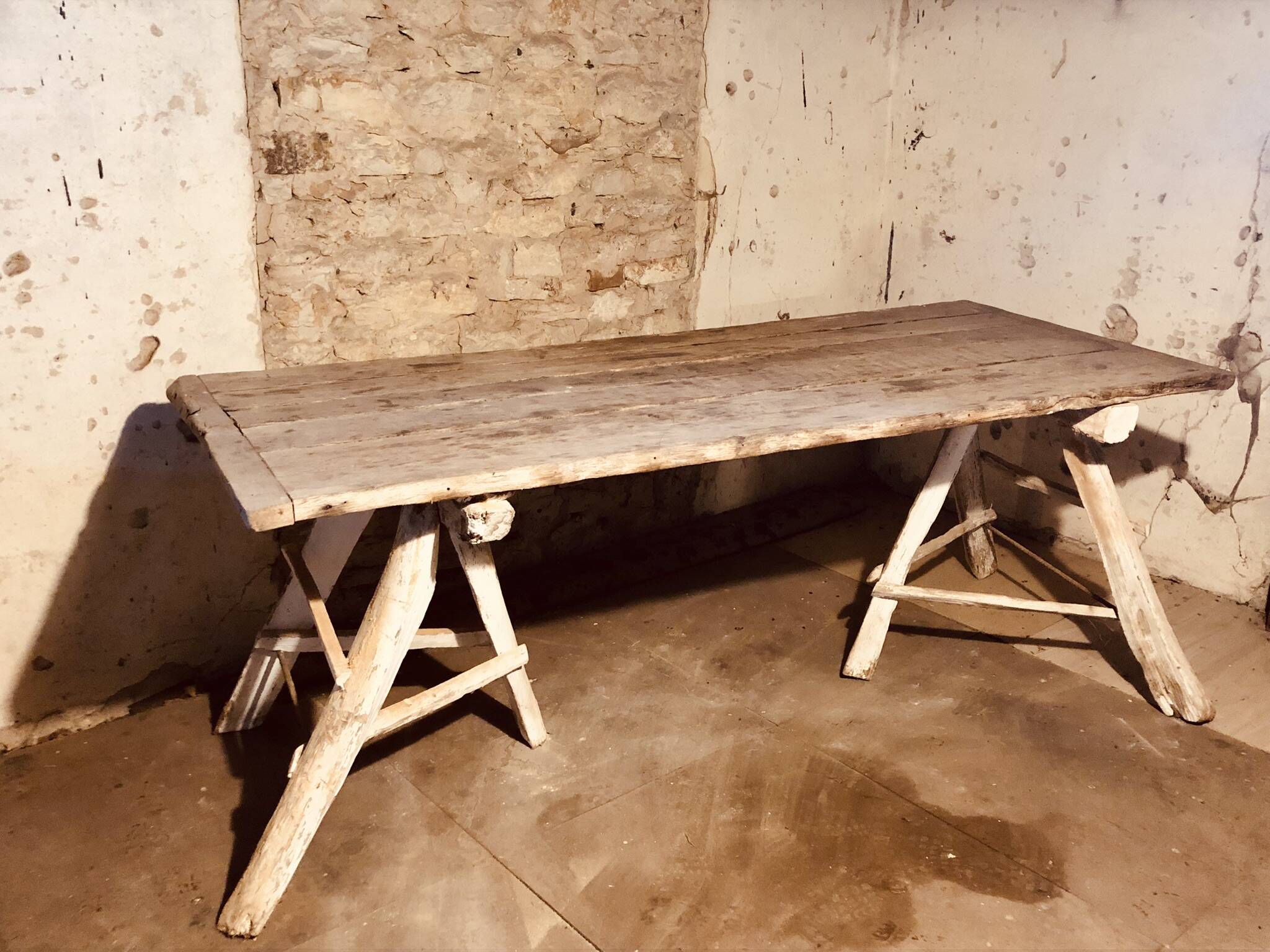 Large rustic country table