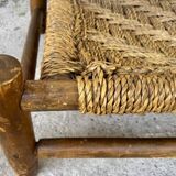 Wooden and rope bench from the 1950s,  Vibo