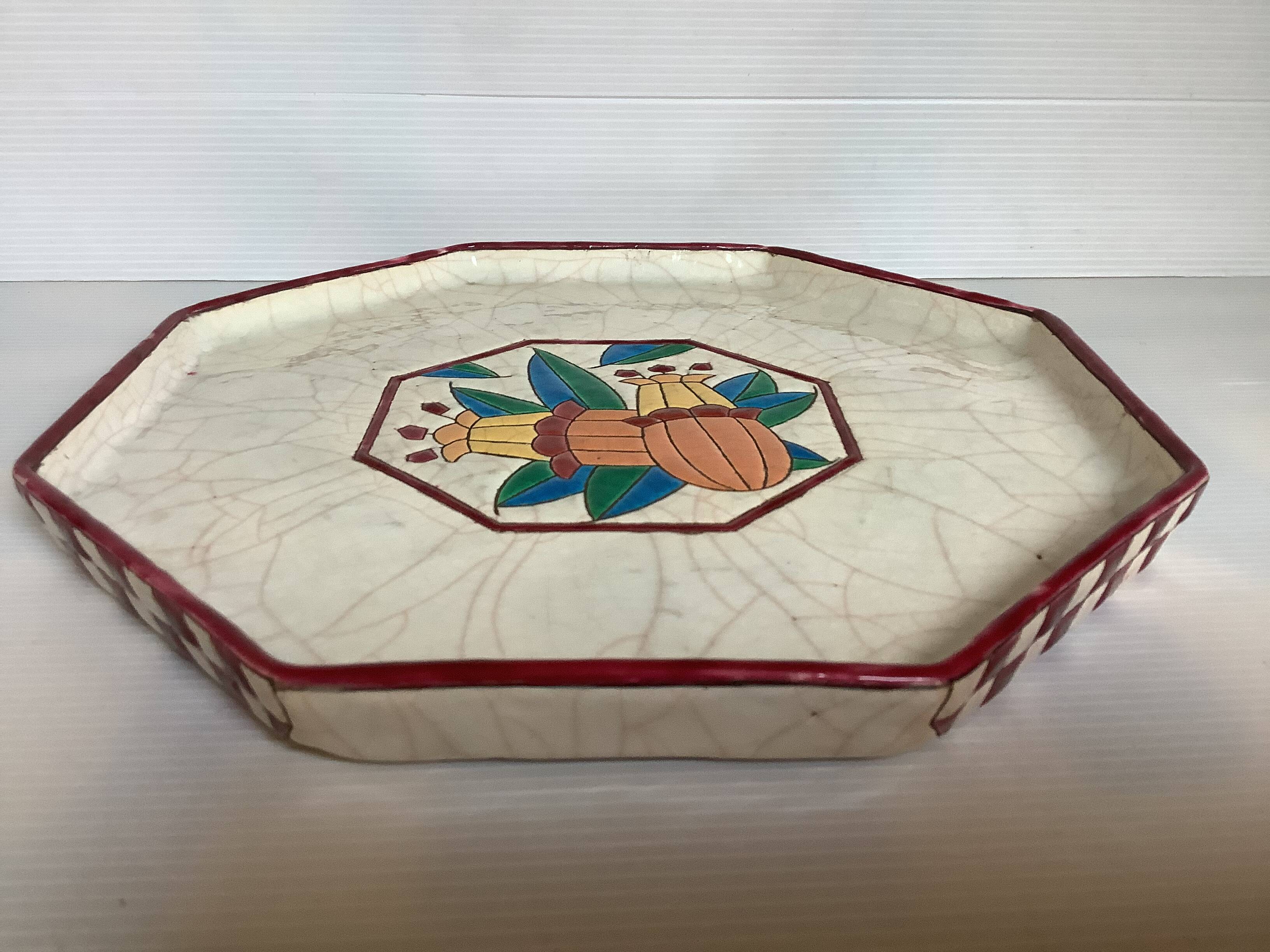 Longwy octagonal tray dish