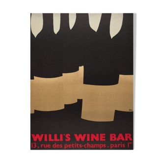 Willi's Wine Bar poster - Alberto Bali 1984