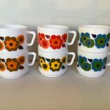 6 lotus mug cups