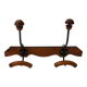 Wall coat rack 2 vintage hooks