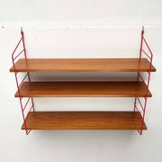 Étagère Teck Style Cordon Rouge Moderne Milieu du Siècle, Années 1960