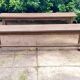 Antique solid oak farm benches