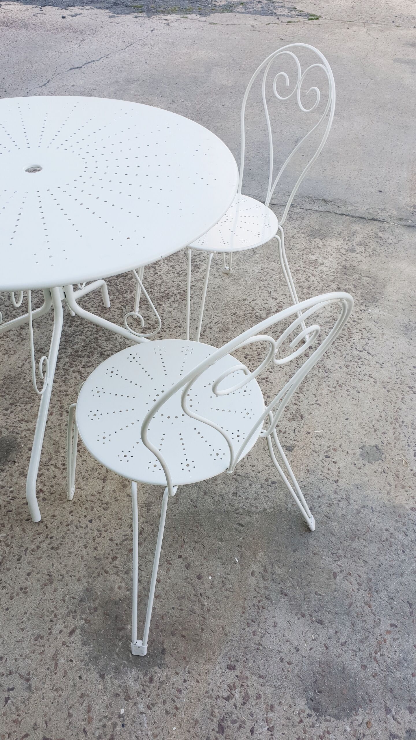 Wrought iron garden furniture