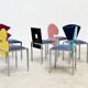 Set of 6 postmodern dining chairs by Salvati e Tresoldi for Omaggi / Saporiti