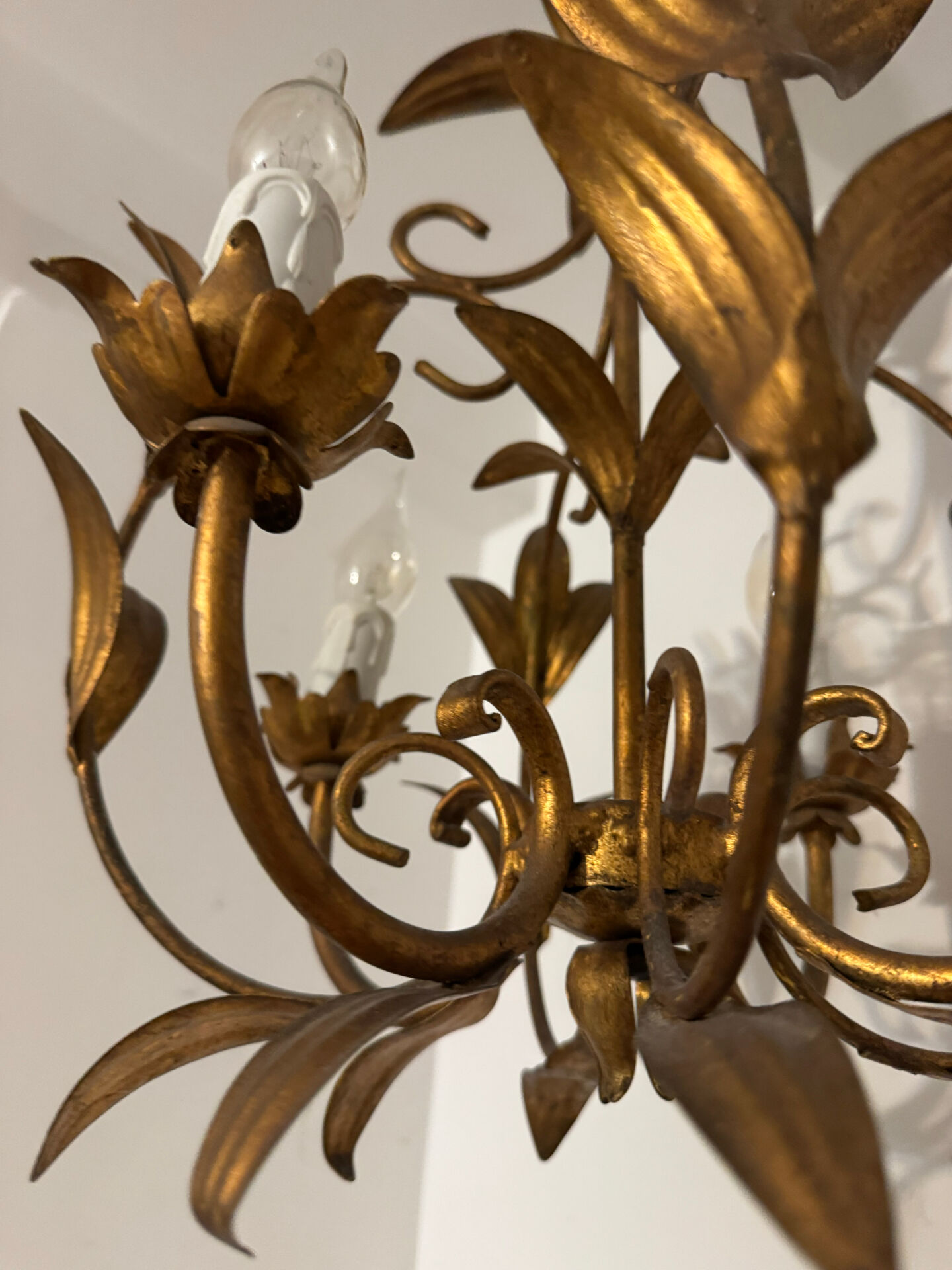 Golden palm leaf lustre 1970s