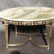 Table basse rode de salon marbre onyx et bronze