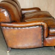 Restored leather Howard & Son canapé style, 204 cm