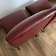 Paire de fauteuils vintage rouge bordeaux