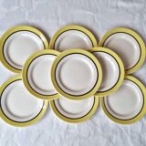 Set of 9 dessert plates Dinard de Digoin