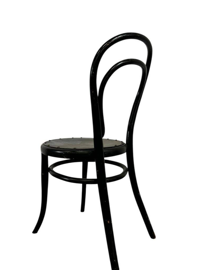 Thonet vintage black wooden chair