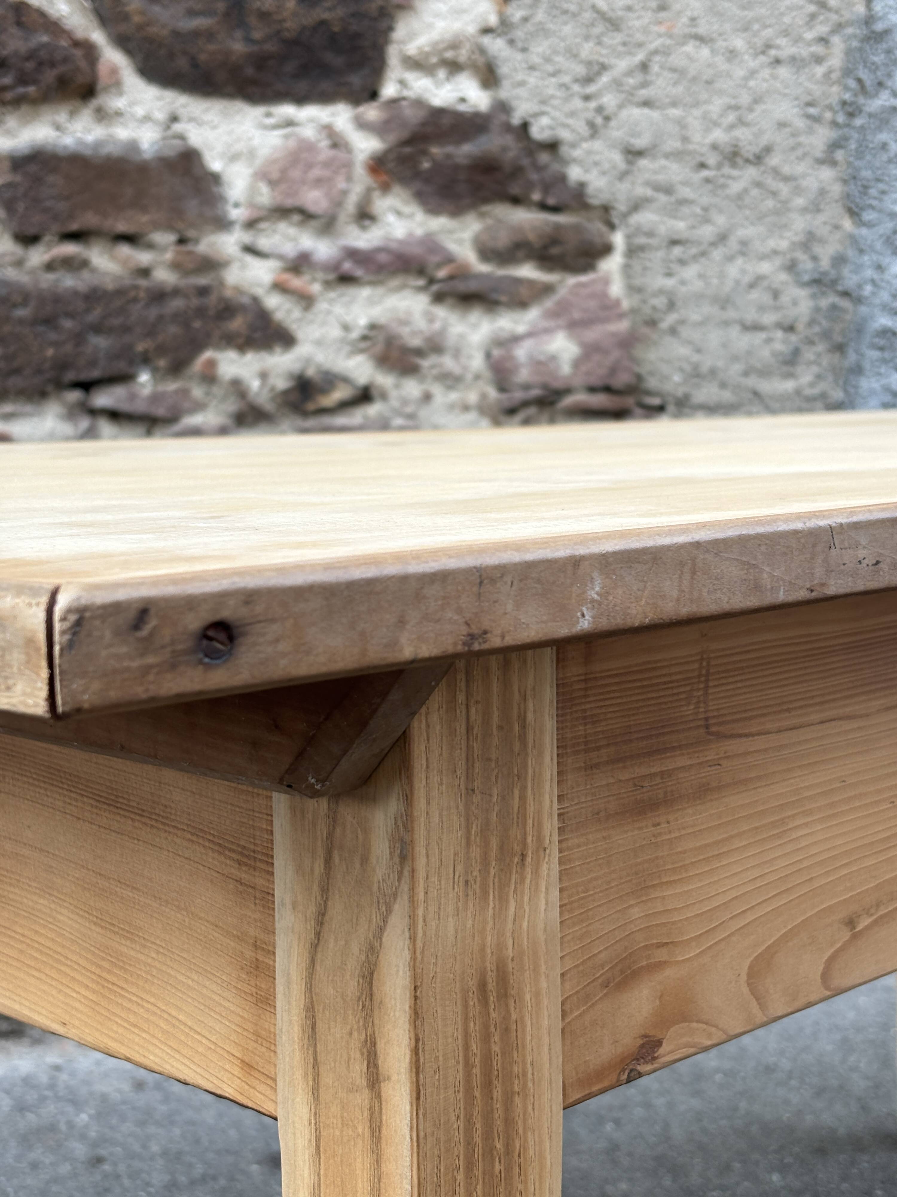 Raw fir farmhouse table