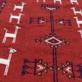 Hand-woven kilim rug with Berber patterns