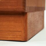 Teak Dyrlund highboard display case with shutter doors