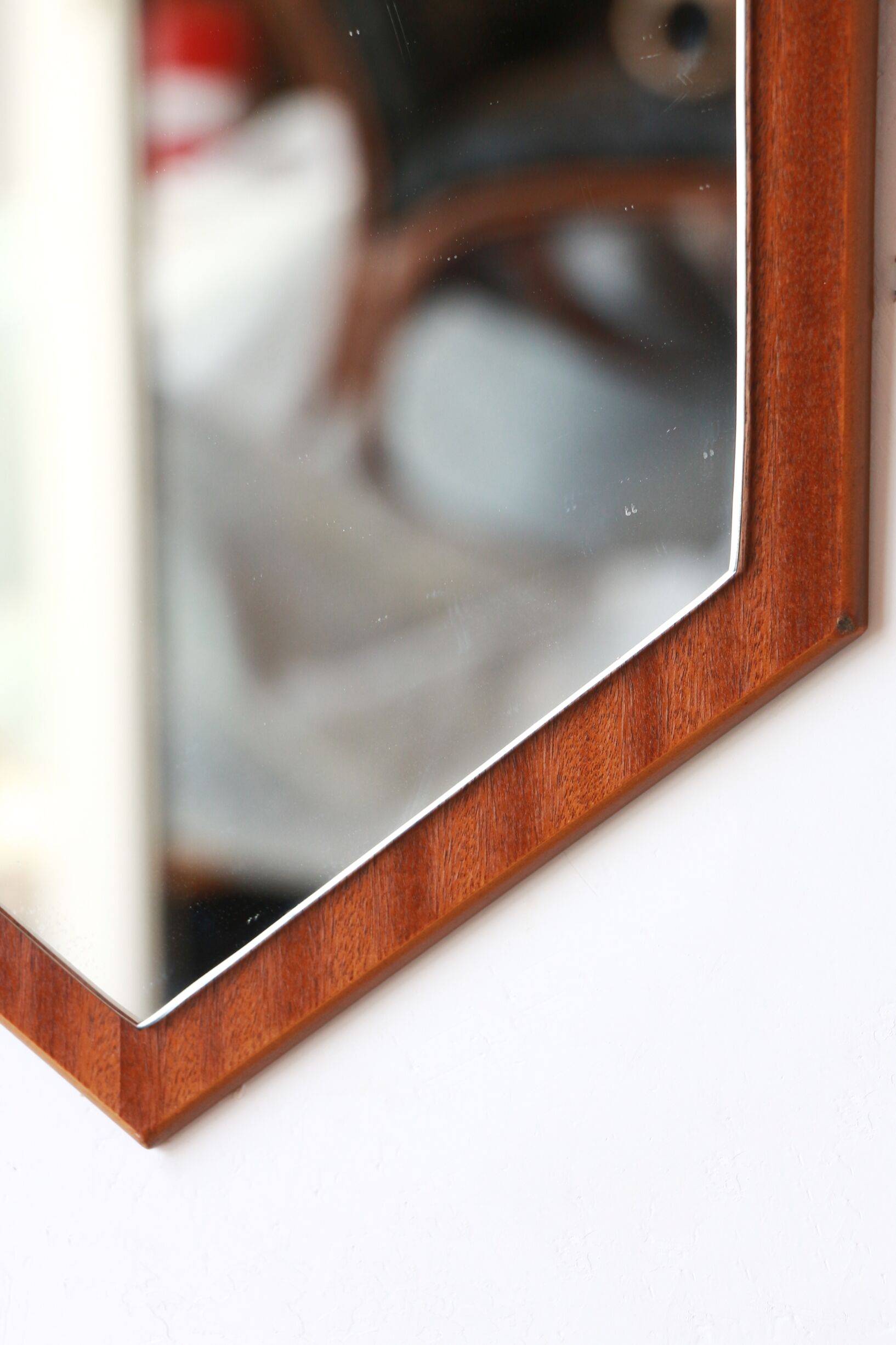 Teak diamond mirror - Scandinavian