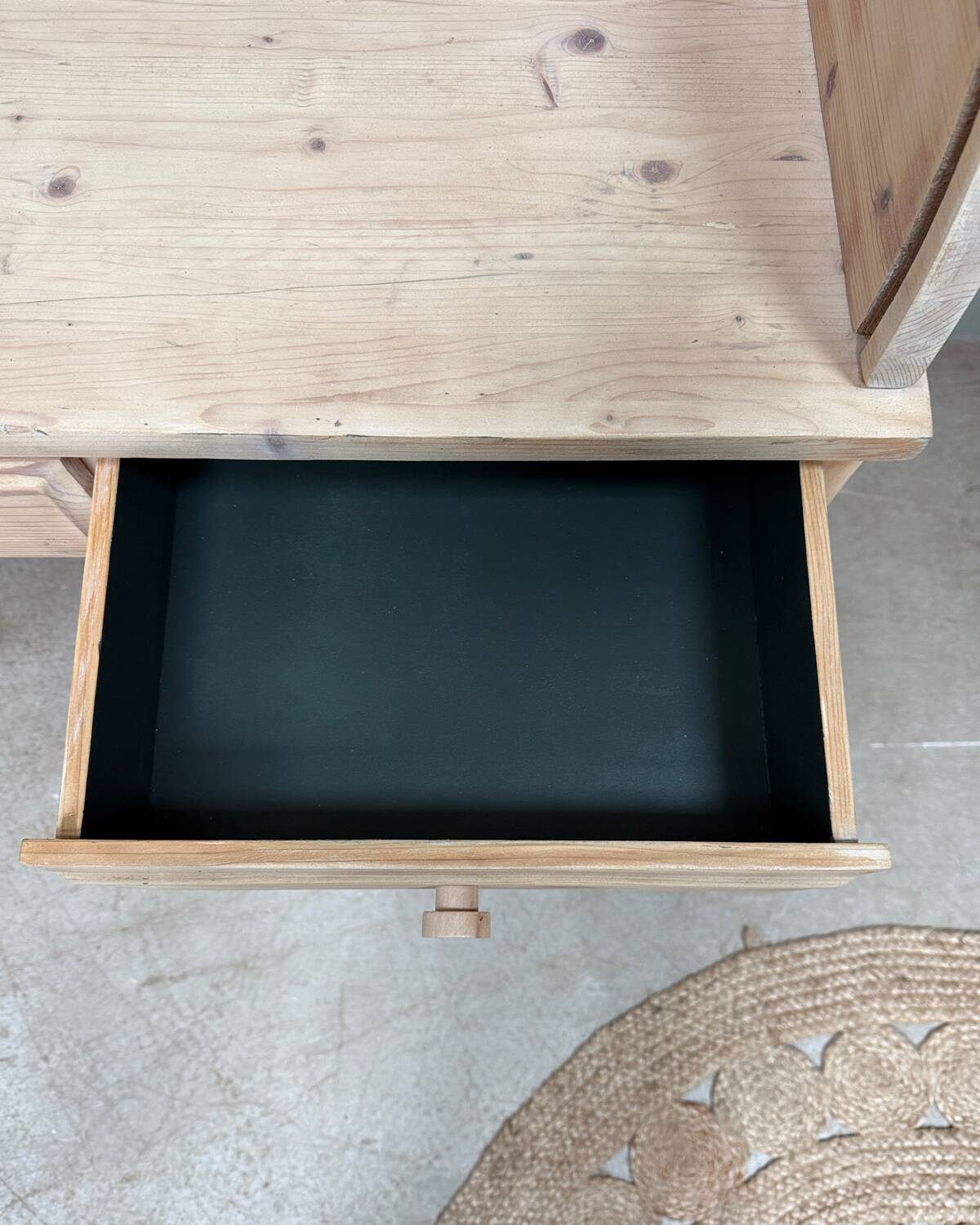 Bureau à rideau vintage, rénové
