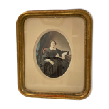Enhanced photography - Alexandre Bertrand (1822-1889)- Golden frame - Circa 1865